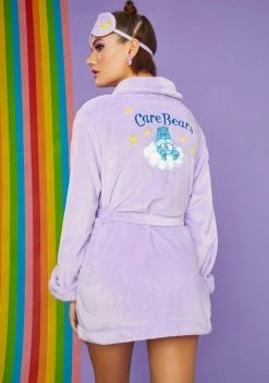 Dolls Kill X Care Bears Cuddle Puddle Bedtime Robe And Eye Mask Set
