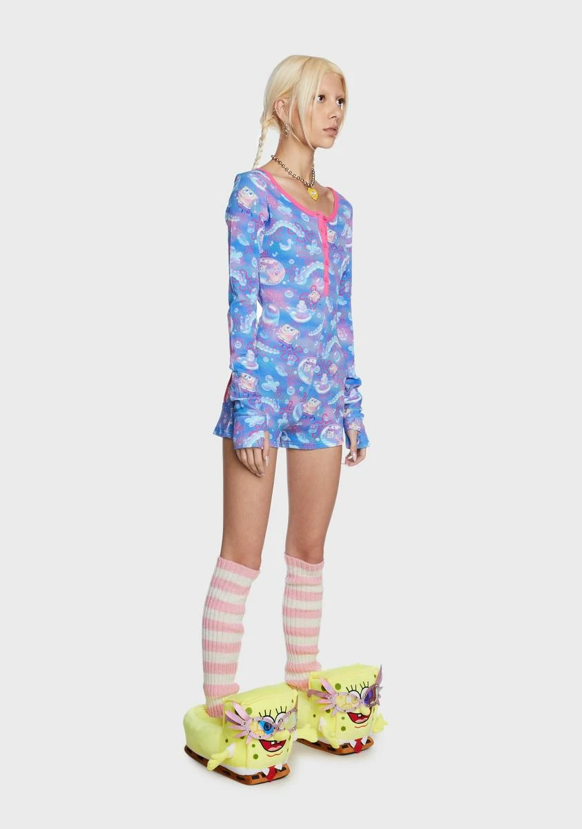 Dolls Kill X SpongeBob F Is For Friends Thermal Romper 5 Dolls Kill X SpongeBob F Is For Friends Thermal Romper - Image 3