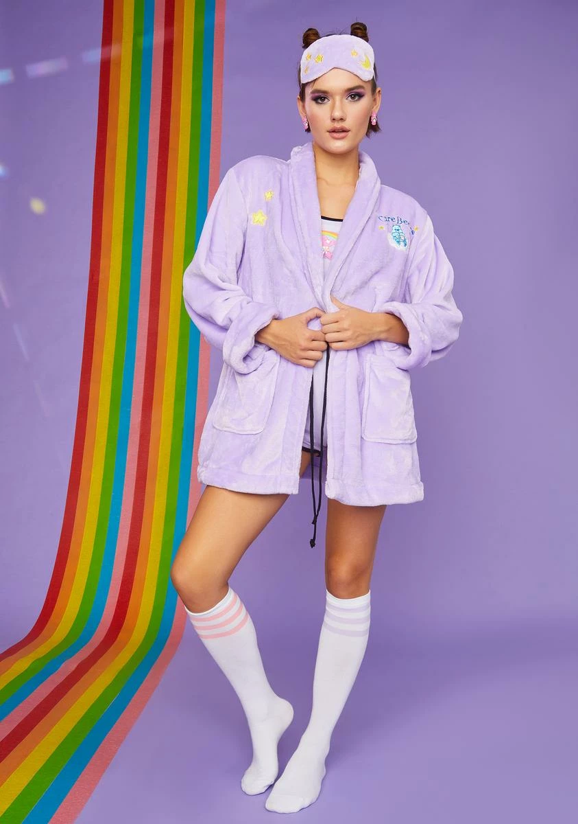 Dolls Kill X Care Bears Cuddle Puddle Bedtime Robe And Eye Mask Set 6 Dolls Kill X Care Bears Cuddle Puddle Bedtime Robe And Eye Mask Set - Image 4