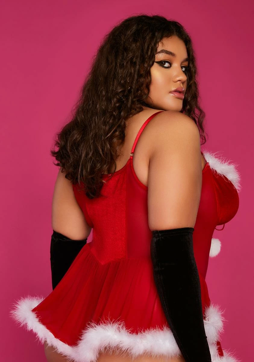 Sugar Thrillz Plus Crimson Holly Eye Candy Mesh Teddy 6 Sugar Thrillz Plus Crimson Holly Eye Candy Mesh Teddy - Image 4