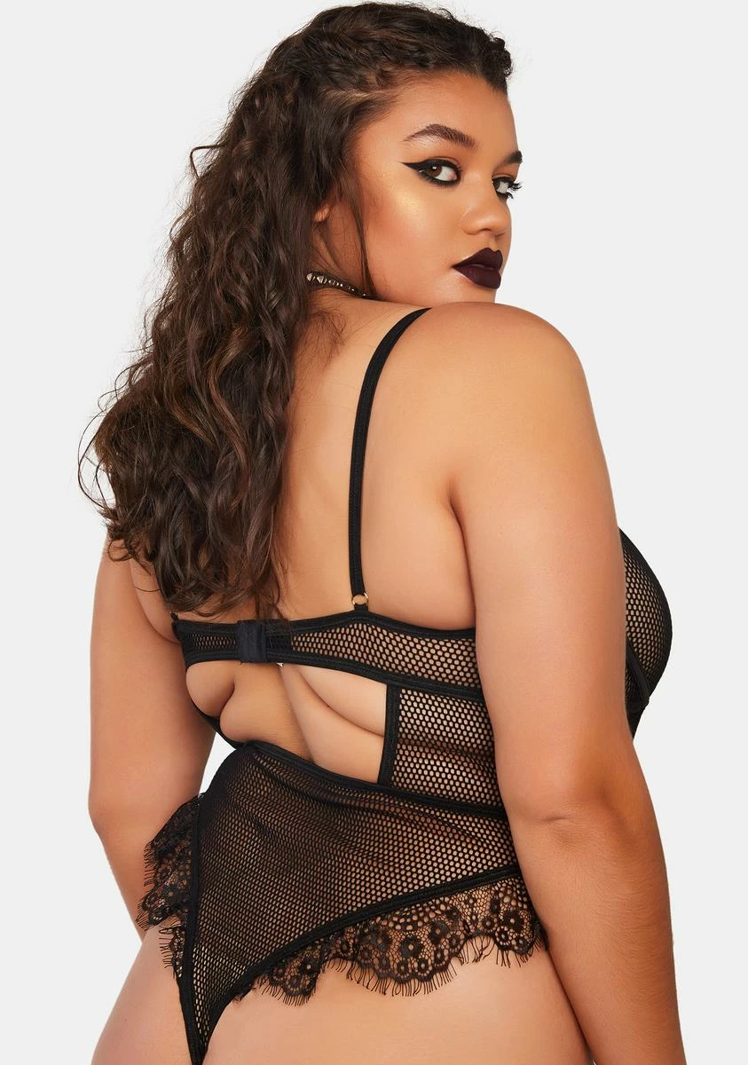 X_Mapale Plus Obscene Kisses Fishnet Teddy 6 X_Mapale Plus Obscene Kisses Fishnet Teddy - Image 4