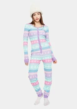 DELiA*s By Dolls Kill Visions Of Sugarplums Fairisle Onesie