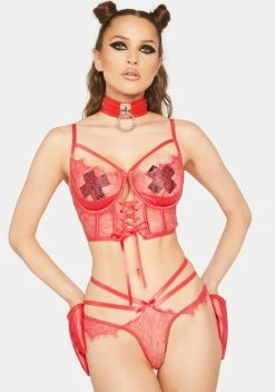 Roma Pink Balconette Lashes For Lace Lingerie Set