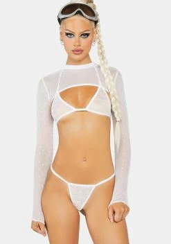 X_PTLHZ Angel Blinged Out Sheer Lingerie Set