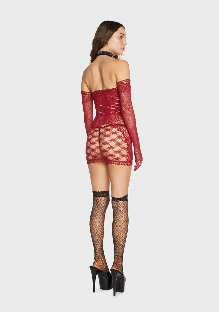 X_Leg Avenue Finally Playtime Bodystocking Dress With Gloves 4 X_Leg Avenue Finally Playtime Bodystocking Dress With Gloves - Image 2