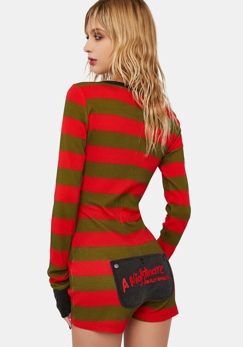 Dolls Kill X WB Horror Total Slasher Thermal Romper 4 Dolls Kill X WB Horror Total Slasher Thermal Romper - Image 2