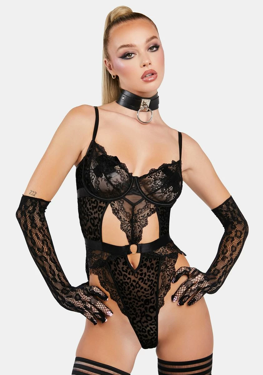 Oh La La Cheri Tessa Leopard Print Lace Teddy 3 Oh La La Cheri Tessa Leopard Print Lace Teddy
