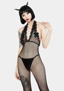 X_Music Legs Oh So Shameless Fishnet Bodystocking