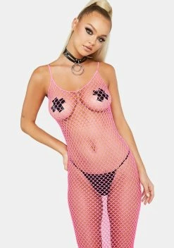 X_Leg Avenue Pretty Model Misbehavior Fishnet Maxi Dress
