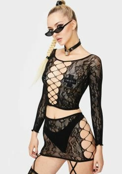 X_Dreamgirl Head Over Heels Lace Set