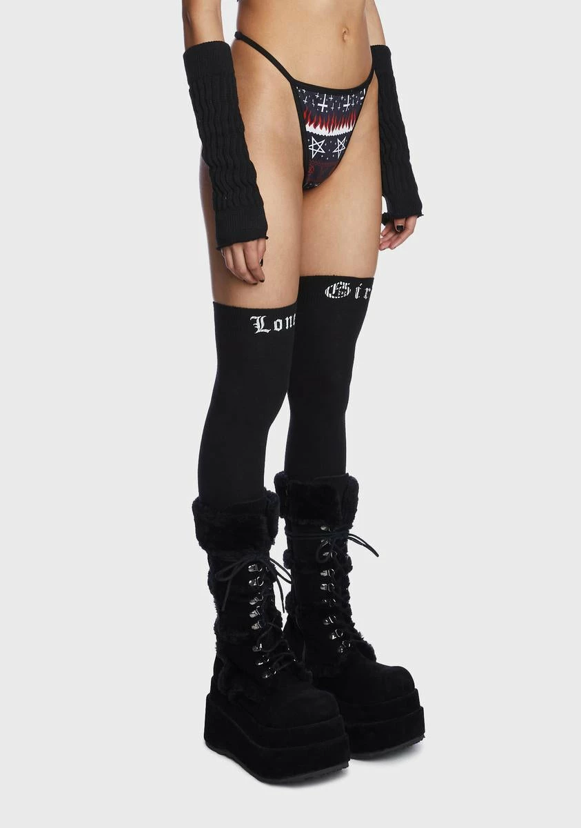 Too Fast Satanic Print Nordic Thong 4 Too Fast Satanic Print Nordic Thong - Image 2