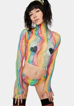 X_Be Wicked Rainbow Nights Bodystocking Set