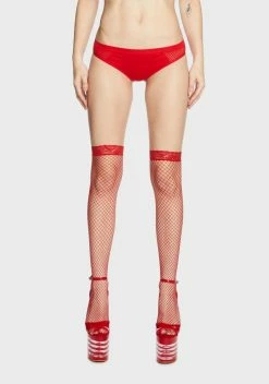 X_Glitter Heart Wide Open Net Panty