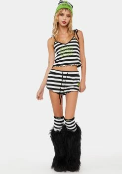 Dolls Kill X Beetlejuice Three Times Pajama Set -Velvet Muse Store Hp2I5Us0mN31MfvMWpARqS2PcRclETqb 24