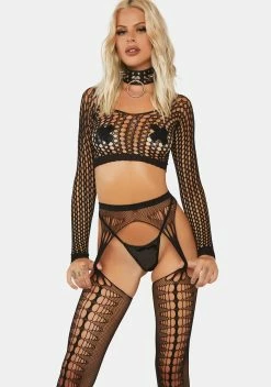 X_Be Wicked Run The World Bodystocking Set
