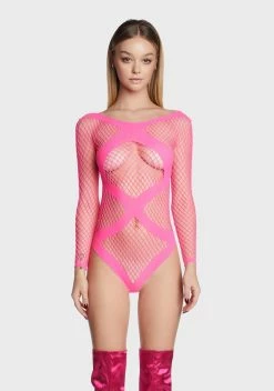 X_Music Legs Lost In The Heat Fishnet Bodysuit