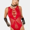 X_Pink Lipstick Scarlet Call Me Duchess Fishnet Bodysuit