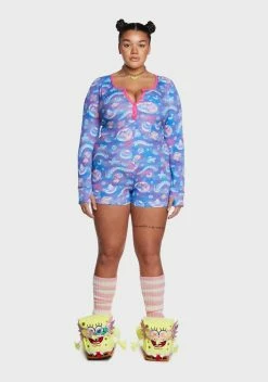 Dolls Kill X SpongeBob Plus F Is For Friends Thermal Romper
