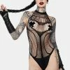 X_Glitter Double Dare Fishnet Teddy