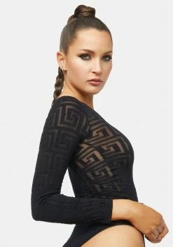 X_Leg Avenue Mysterious Allure Long Sleeve Bodysuit -Velvet Muse Store PFxdItxitrO2e3sXNXFCNrq6oJHEMazP 24