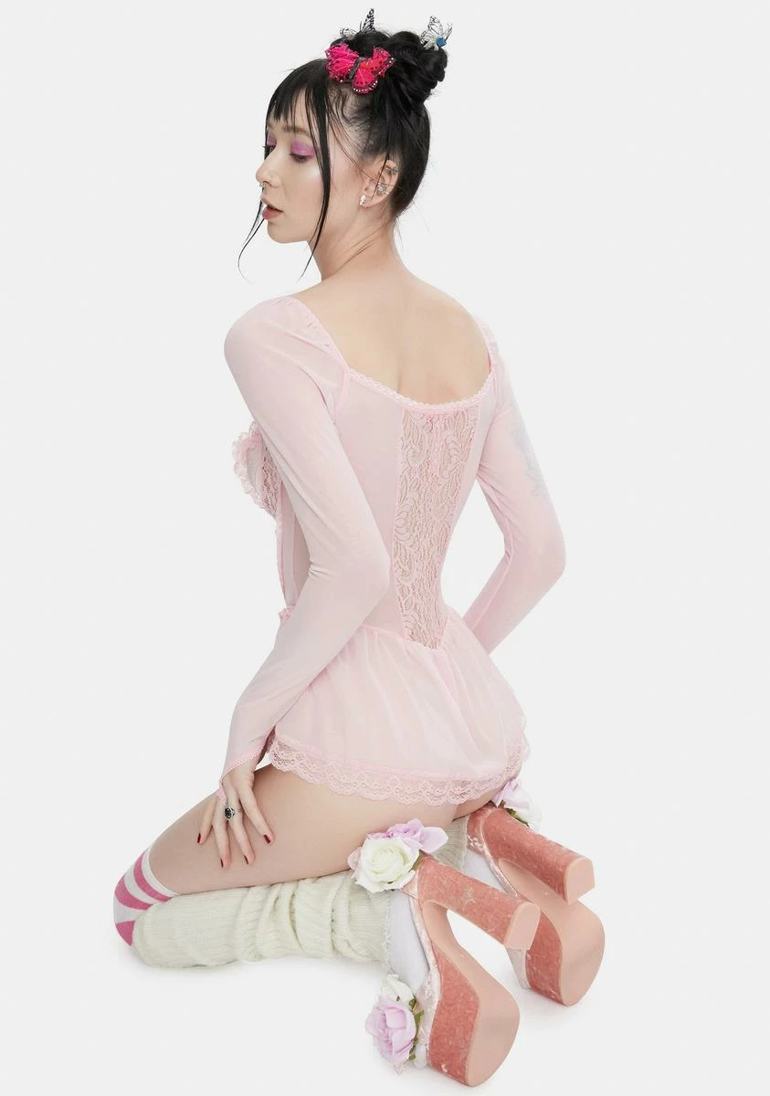 Sugar Thrillz Baby Spoiled But Not Rotten Long Sleeve Teddy 6 Sugar Thrillz Baby Spoiled But Not Rotten Long Sleeve Teddy - Image 4