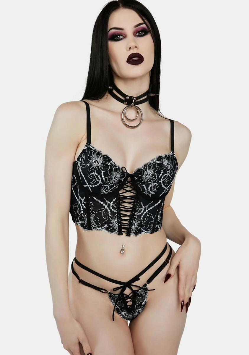 With Love Lilly Lumi Embroidered Thong 4 With Love Lilly Lumi Embroidered Thong - Image 2