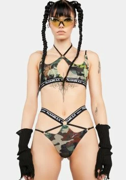 Namilia Self Love Camo Mesh Lingerie Set
