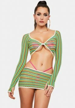 X_Leg Avenue Take You Higher Fishnet Set