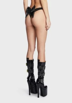 X_Escante Earn My Present Bow Thong