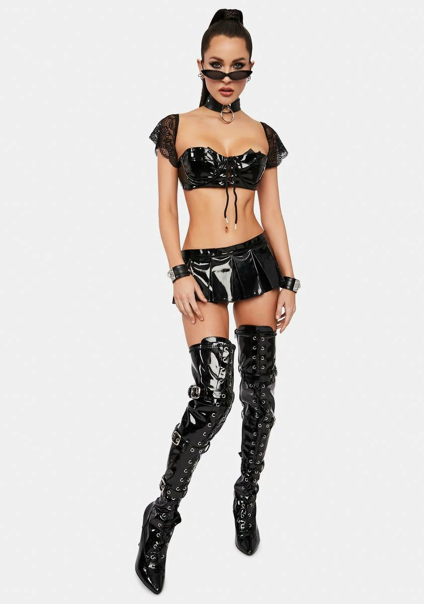 X_Elegant Moments Deepest Desire Vinyl Pleated Skirt 5 X_Elegant Moments Deepest Desire Vinyl Pleated Skirt - Image 3