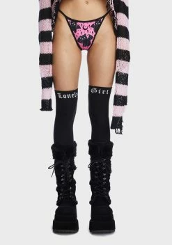 Too Fast Vampire Kitty Graphic Thong