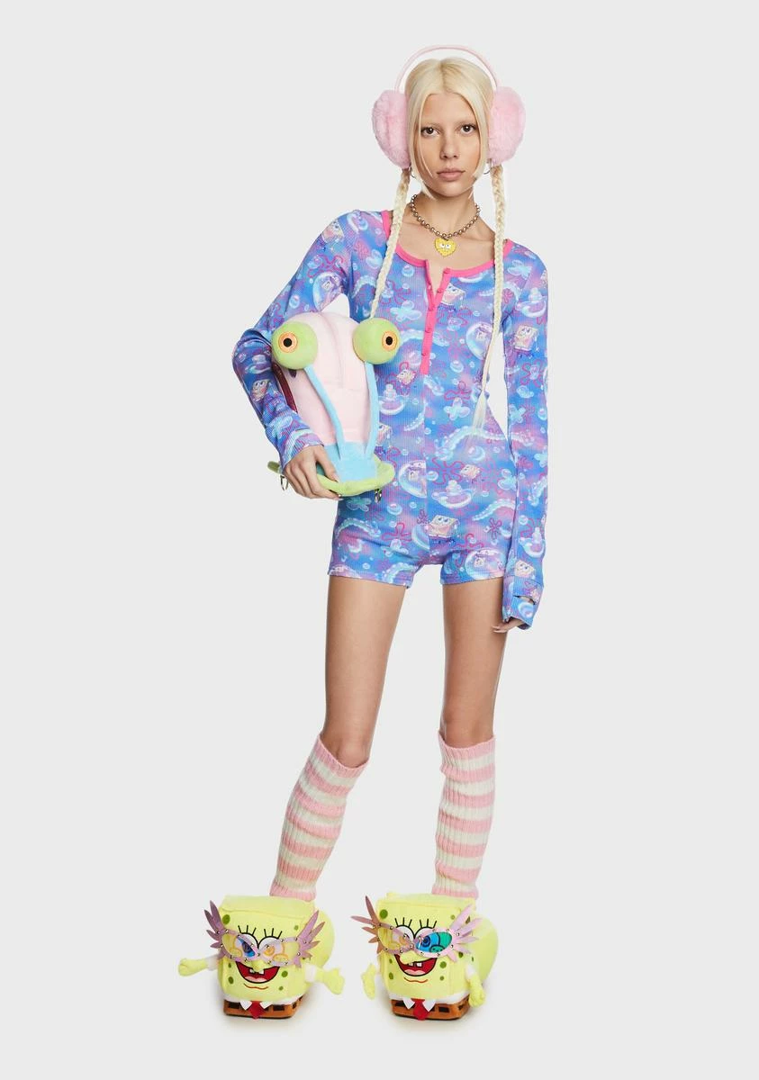 Dolls Kill X SpongeBob F Is For Friends Thermal Romper 7 Dolls Kill X SpongeBob F Is For Friends Thermal Romper - Image 5