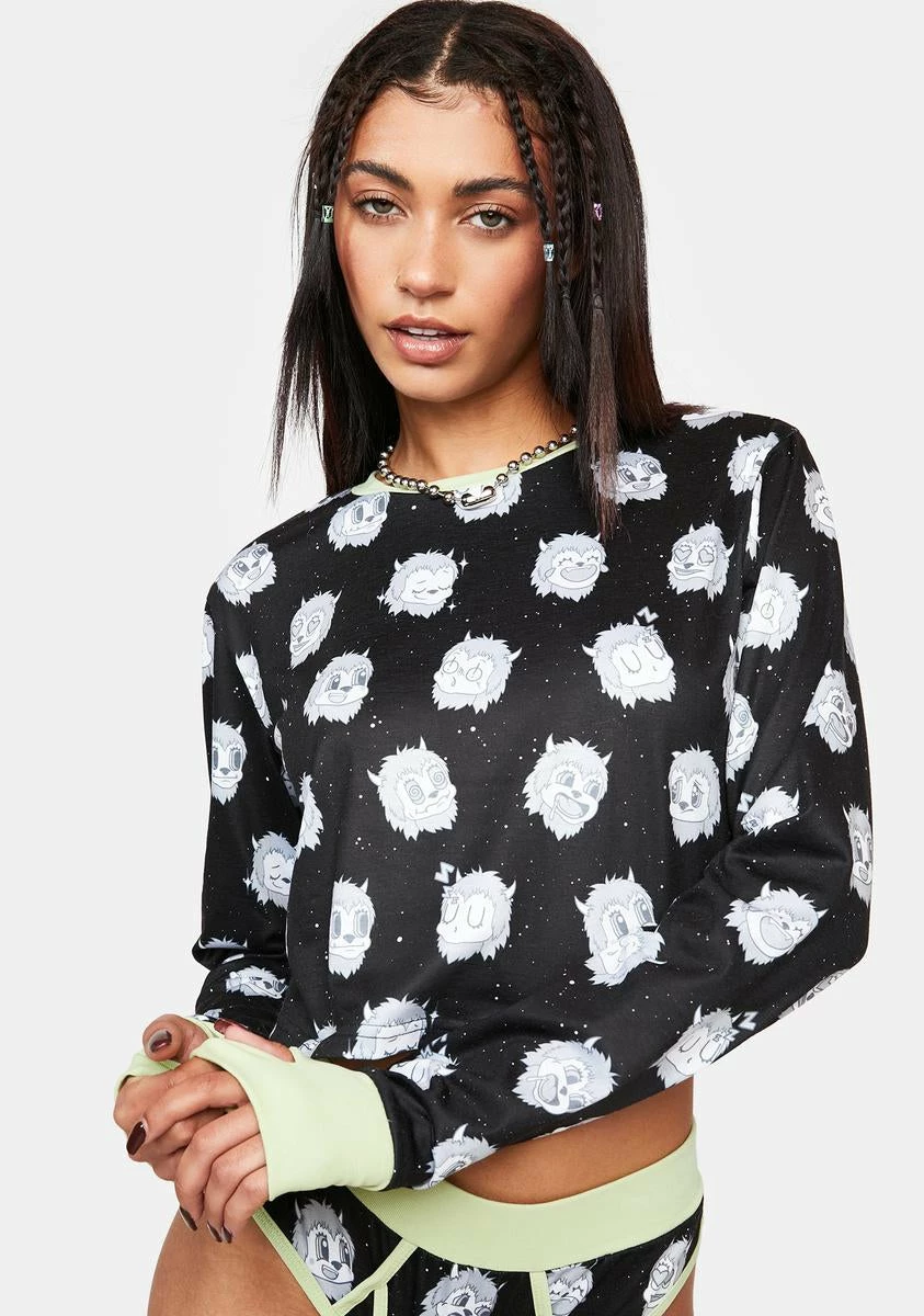 DELiA*s By Dolls Kill Abominally Cute Pajama Top 3 DELiA*s By Dolls Kill Abominally Cute Pajama Top