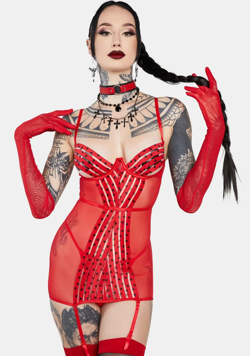 X_Dreamgirl Pillow Talk Mesh Chemise 3 X_Dreamgirl Pillow Talk Mesh Chemise