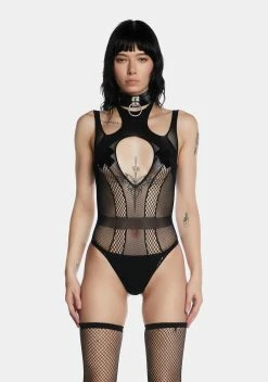 X_Hauty Dark Euphoria Fishnet Teddy