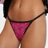 Too Fast Pink Web Heart Thong