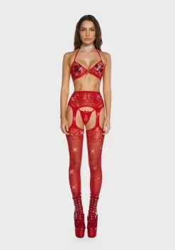 X_Leg Avenue Beyond Bejeweled Lingerie Set