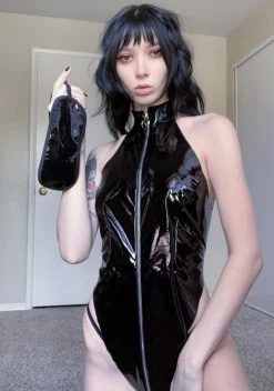 X_Dreamgirl Waitin' For It Vinyl Lingerie Set