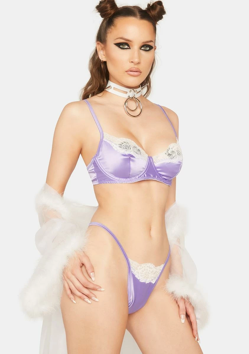 Roma Lavender Lust After Me Satin Set 4 Roma Lavender Lust After Me Satin Set - Image 2