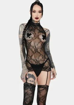 X_Seven 'til Midnight All For Pleasure Lace Bodystocking