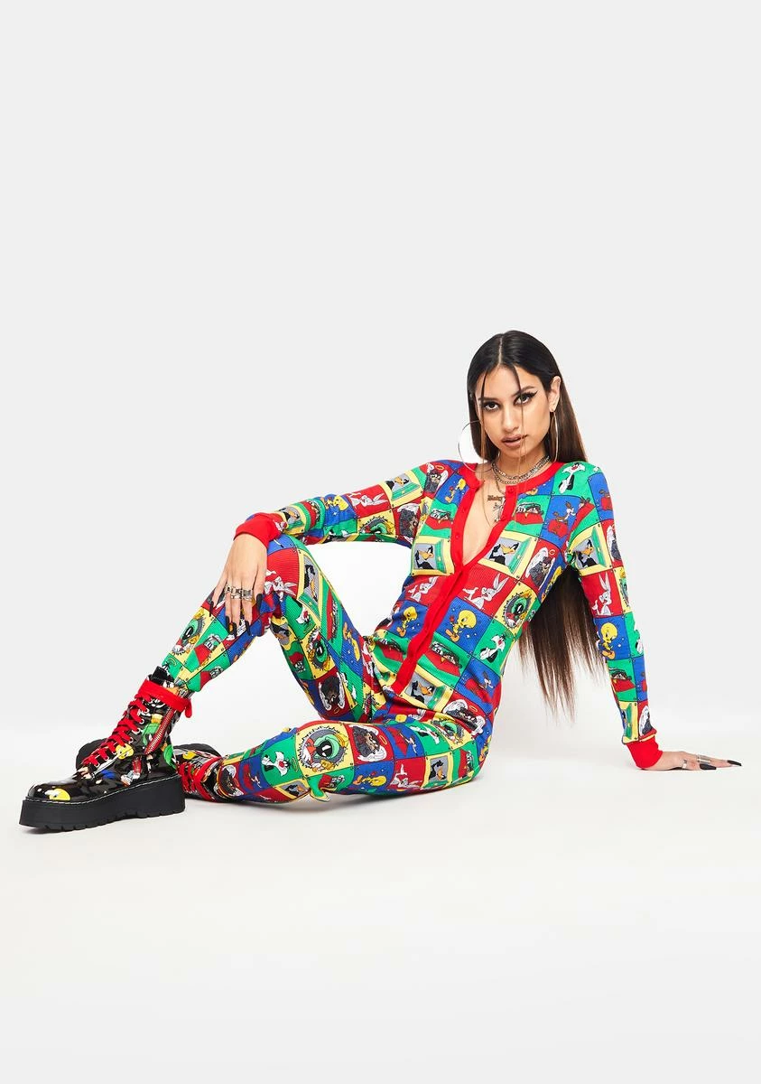 Dolls Kill X Looney Tunes Certified Loon Thermal Pajamas 5 Dolls Kill X Looney Tunes Certified Loon Thermal Pajamas - Image 3