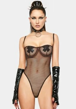 Forplay Set The Tone Fishnet Teddy