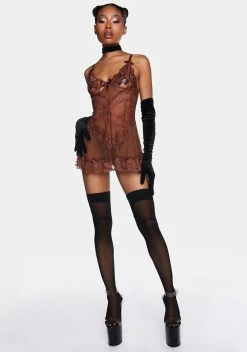 Oh La La Cheri Cappuccino Valentine Lace And Bow Babydoll -Velvet Muse Store cVlUKvrCRkOrc217BKMBcgN6LOLyWyVX 24