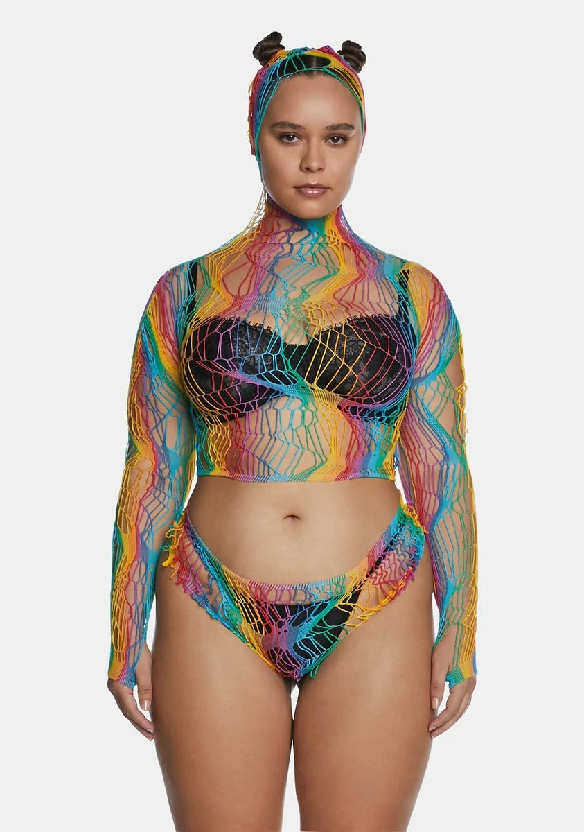 X_Be Wicked Plus Rainbow Nights Bodystocking Set 3 X_Be Wicked Plus Rainbow Nights Bodystocking Set