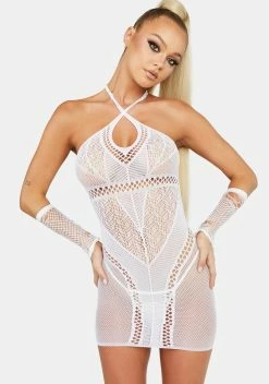 X_Leg Avenue Nothing But Net Halter Dress