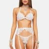 X_Leg Avenue Dream Gleam Eyelash Lace Lingerie Set