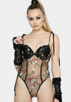 X_Fantasy Lingerie Gardens Of Passion Sheer Teddy
