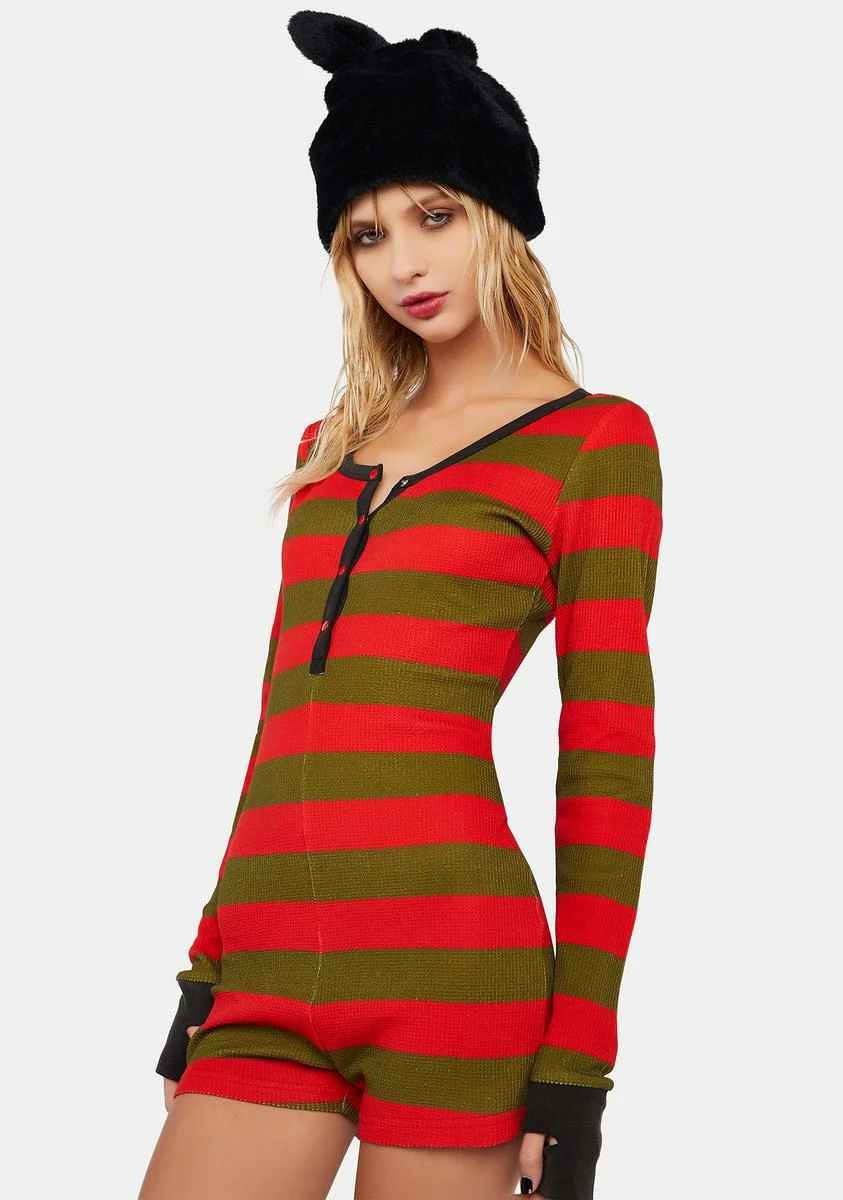 Dolls Kill X WB Horror Total Slasher Thermal Romper 6 Dolls Kill X WB Horror Total Slasher Thermal Romper - Image 4