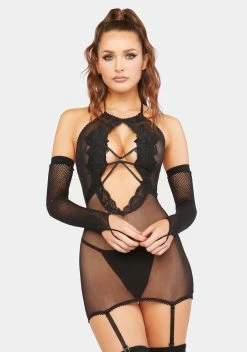 X_Music Legs Allure Me Mesh Chemise
