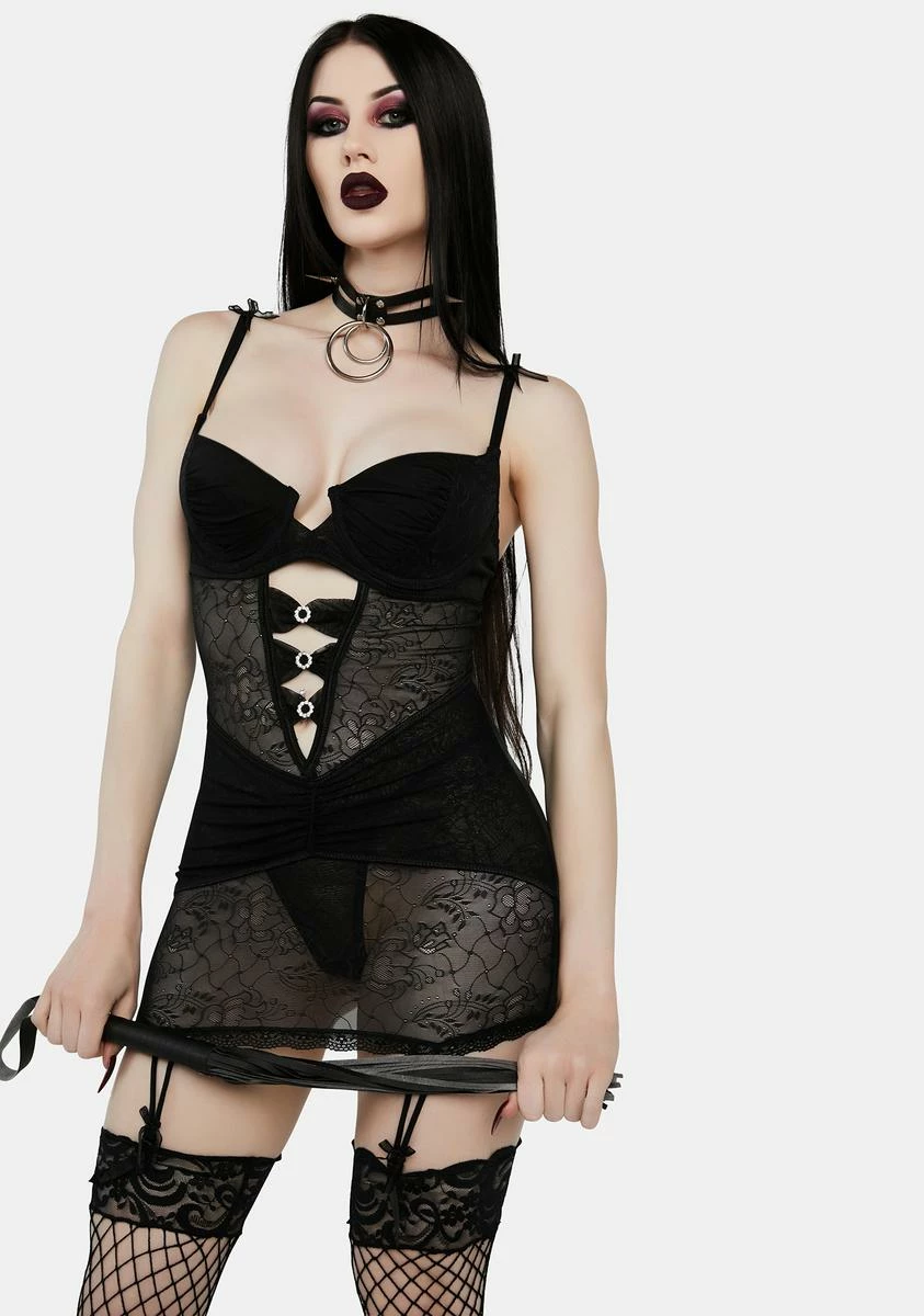 X_iCollection All You Desire Lace Chemise 4 X_iCollection All You Desire Lace Chemise - Image 2